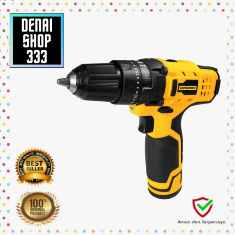 Krisbow Bor Listrik Cordless 10 Mm 12v
