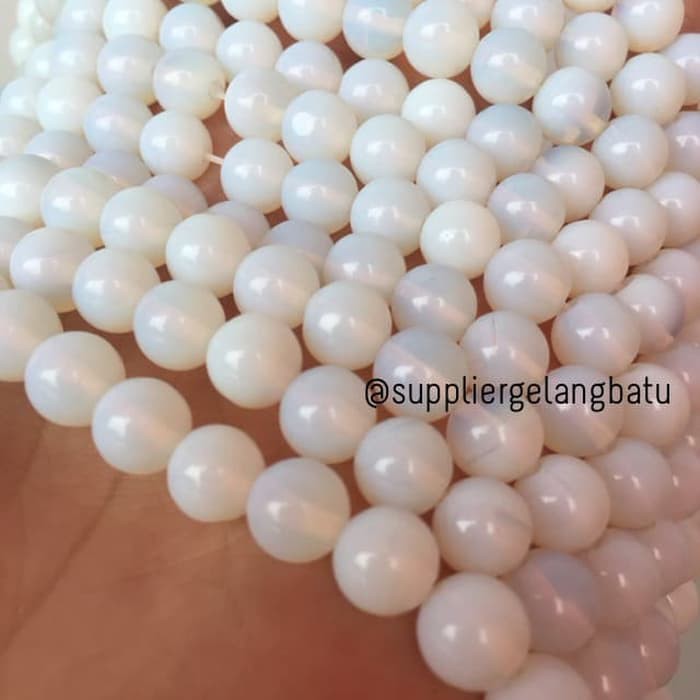 Unik renceng batu alam kalimaya banten bening 8mm bahan gelang kalung murah Murah