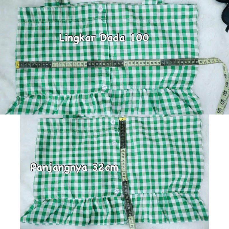 TANKTOP HALAL TARTAN / TANKTOP RUFFLE / TANKTOP CROP / TANKTOP KOTAK / TANKTOP KOREA-6