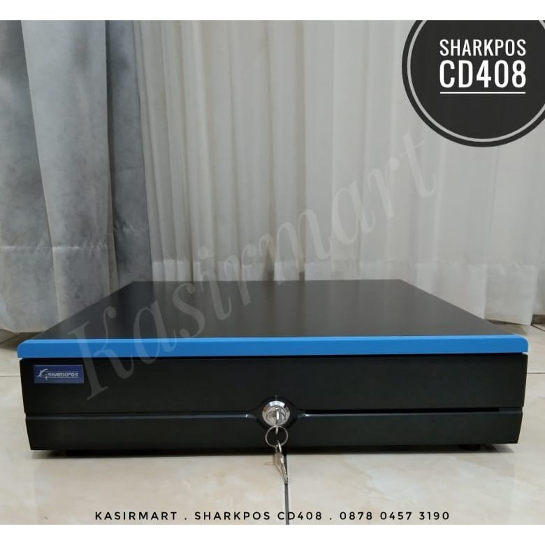 Cash Drawer Sharkpos CD-410 Laci Uang Kasir CD410/CD408/CD420 Support RJ11 Kotak Uang Kasir Printer Thermal Bluetooth 58mm/80mm