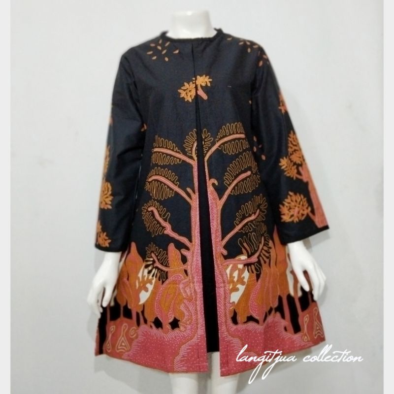 TUNIK KASYAIRA | BAJU BATIK WANITA MODERN MONALISA SIZE M L XL  | BAJU KERJA MUSLIMAH TRENDY - LANGITJUA BATIK SOLO