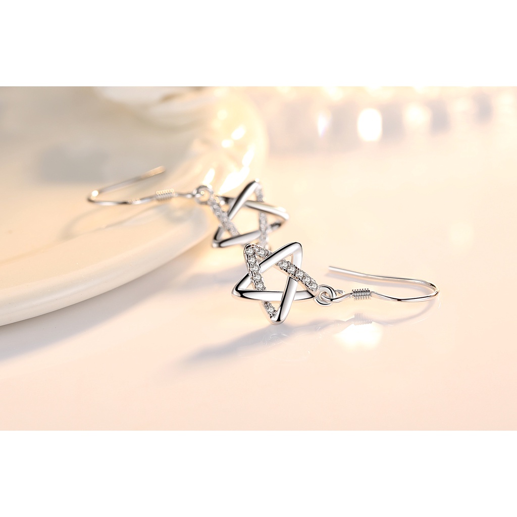 Anting Perak 925 Wanita berongga Perhiasan Fashion