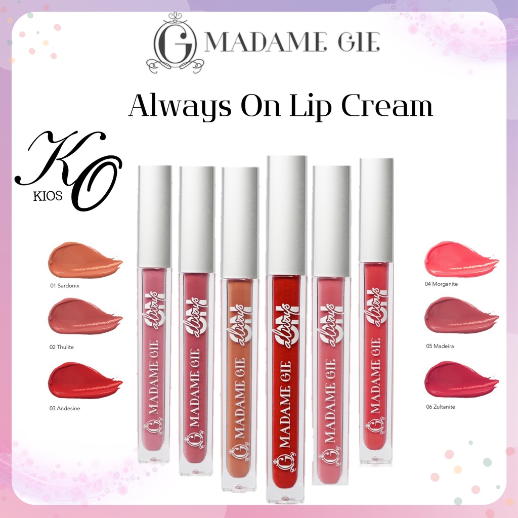 Madame Gie Always On Lip Cream | Lipstick | Lip Matte