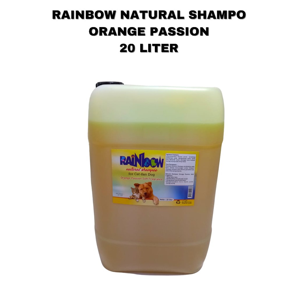 Rainbow Natural Shampo 20 liter untuk Kucing dan Anjing