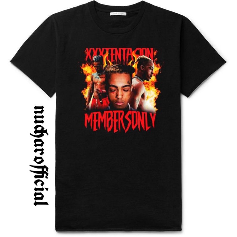 Baju Kaos Vintage XXXTENTACION - Tshirt Rap hiphop Hitam Pria Wanita Premium Tees Oversize Musik Ban