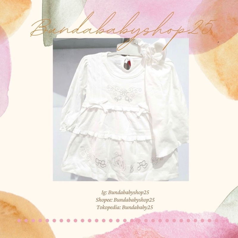 BAJU GAMIS BAYI PUTIH POLOS UTK NEWBORN,DRES BAYI MUSLIM PUTIH POLOS #MAKASSAR #BUNDABABYSHOP25
