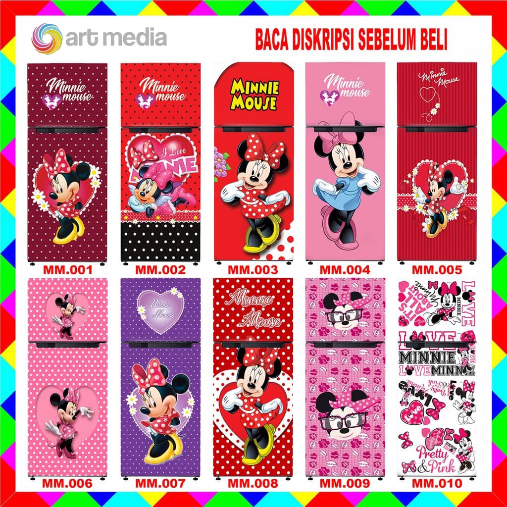 STIKER KULKAS 2 PINTU MINNIE MOUSE