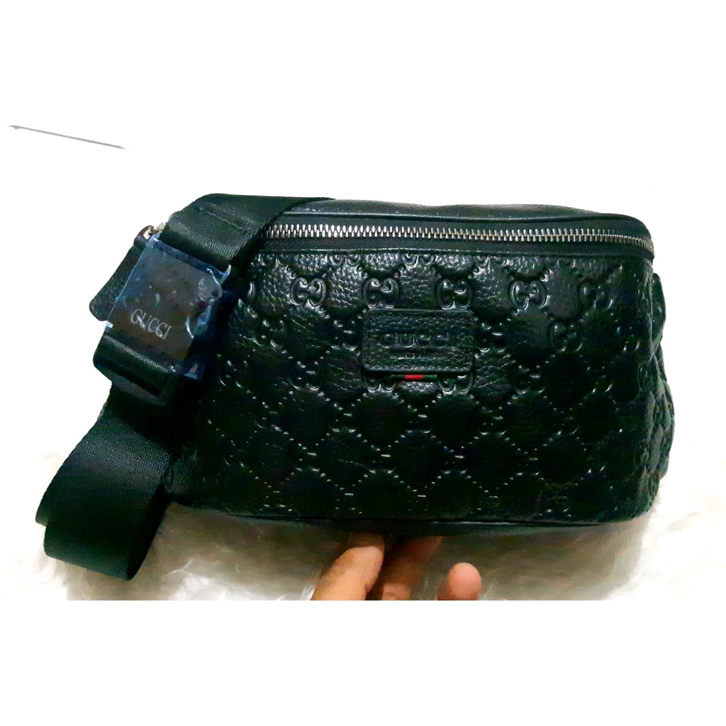 TAS SELEMPANG KULIT ASLI UNISEX / WAIST BAG IMPORT KULIT ASLI UNISEX - G-C