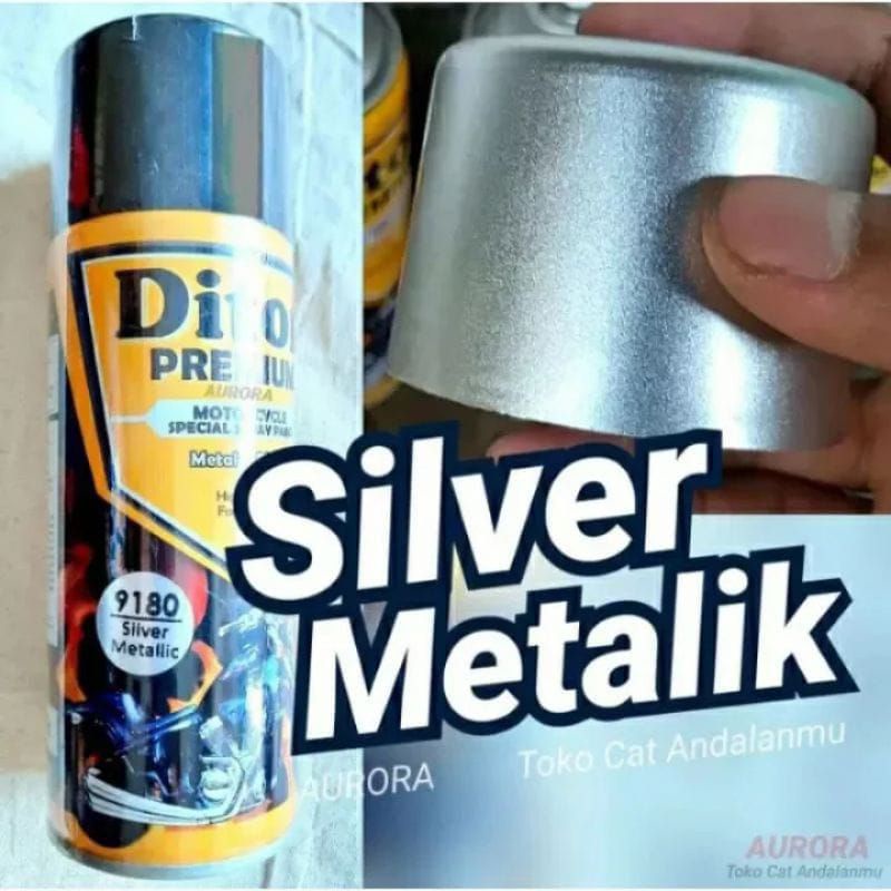 Cat Pilok Diton Premium 9180 Silver Metalik 400ml Silfer Met Metalic Metallic Pilox Pylox