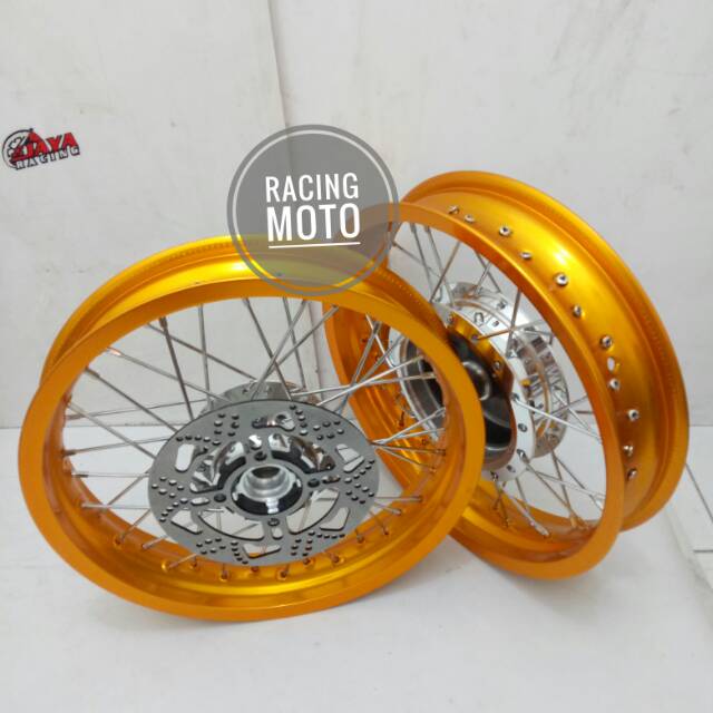 SEPAKET VELG CHAMP TAPAK LEBAR RING14 MOTOR METIC VARIO-BEAT-SCOOPY-SPACY FREE CAKRAM UDAH STEL VELG