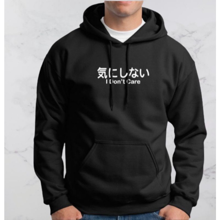 Sweater Hodie Pria I Don't Care Jaket Sweater Hodie Motif Sablon Dewasa Remaja Original Distro Premi