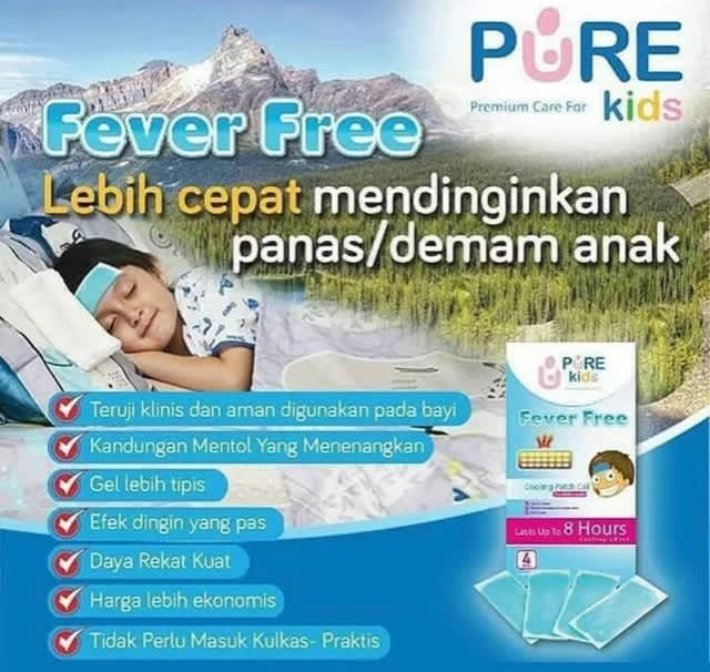 PureKids Fever Free Cooling Patch / PureBb Pure baby Purebaby Pure Kids