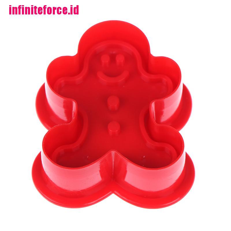 4pcs/set christmas cookie biscuit mold 3d cookie plunger cutter diy baking mould