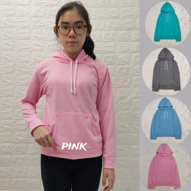 sweater hoodie wanita polos kekinian size m-xl