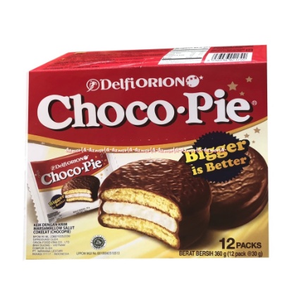 Delfiorion Choco Pie Biskuit Coklat Biscuit 12 Pack Chocolate Bigger Delfi Orion Biskut Cokelat Delfi Orion Choco