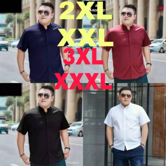 (FASHION PRIA) KEMEJA PRIA JUMBO DAN STANDAR TERBARU TERKINI MODERN M L XL XXL