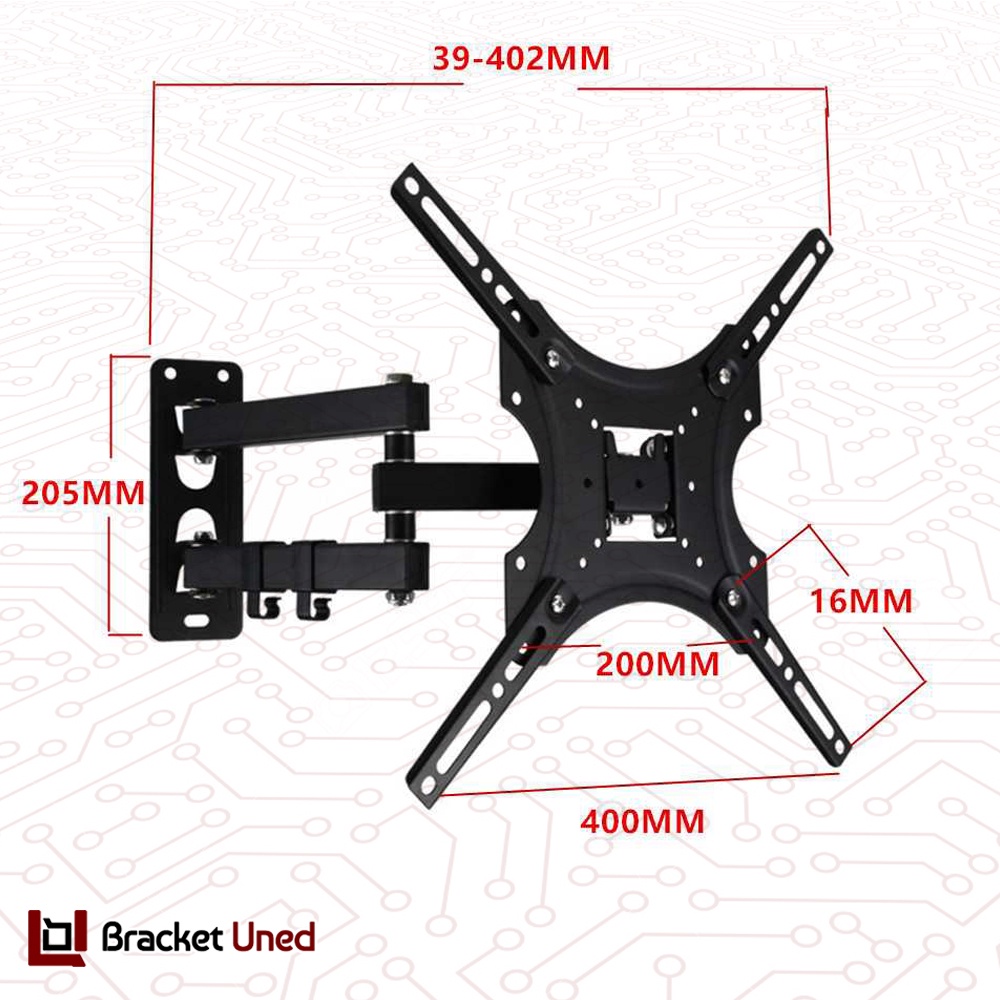 Bracket TV LED LCD 32 40 43 42 24 21 29 49 17 14 Inch Dijamin Cocok 14 - 40 In 6 Arah Universal Breket TV Briket TV Braket TV Gantungan TV Tembok Tempelan TV Dinding BU1 X200 X400