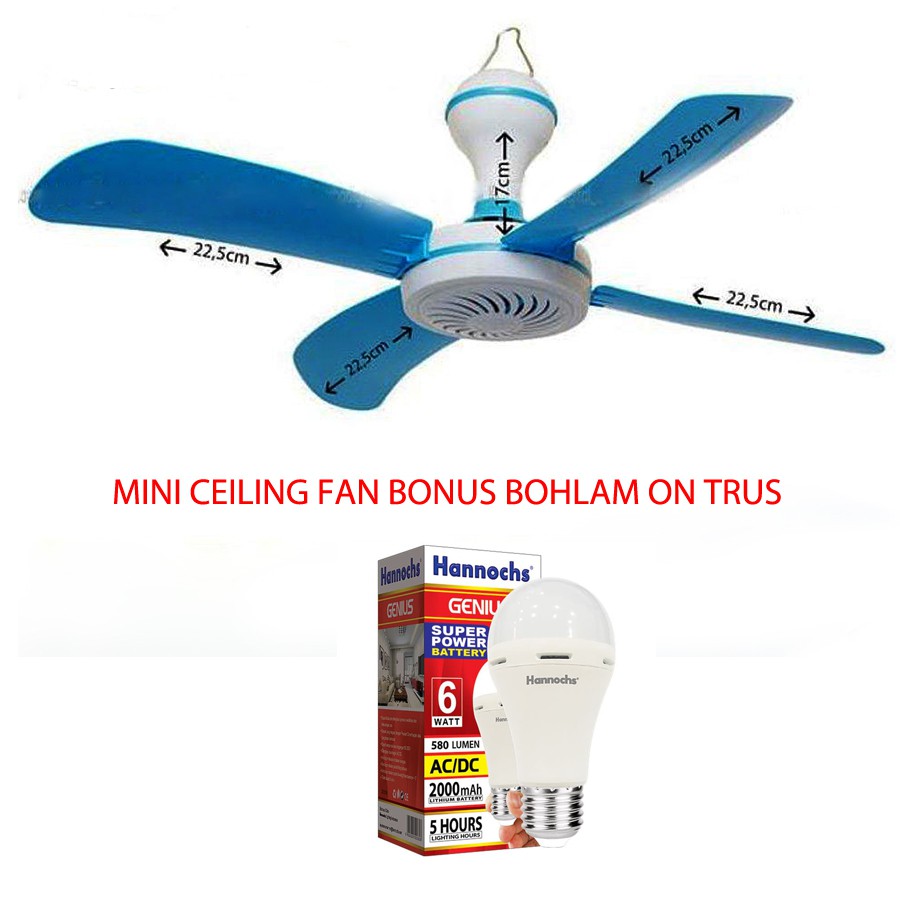 Ceiling Fan Mini Kipas Angin Plafon Mini Bonus Genius 6 Watt Shopee Indonesia