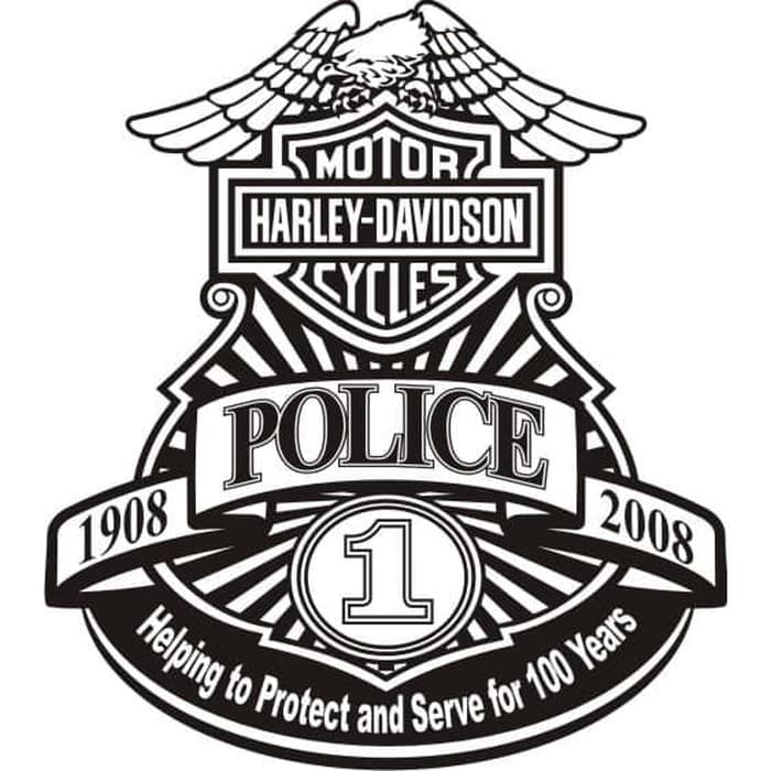 Cutting Sticker Harley Davidson Police Utk Body Mobil