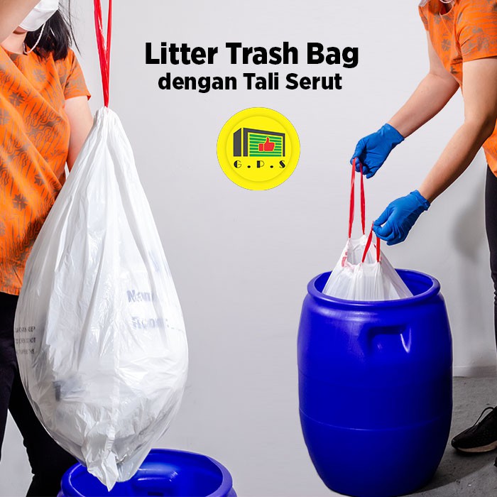 Litter Trash Bag Dengan Tali Serut Uk. 60 x 69