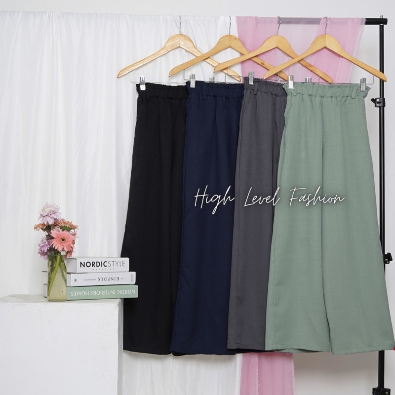 Celana Kulot wanita Rami highwaist