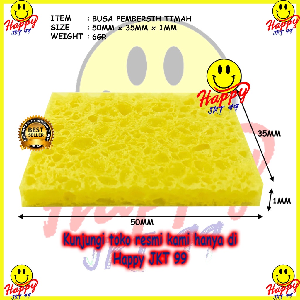 PEMBERSIH MATA SOLDER BUSA SPON CLEANER KOTORAN TIMAH 5x3.5CM 10MM