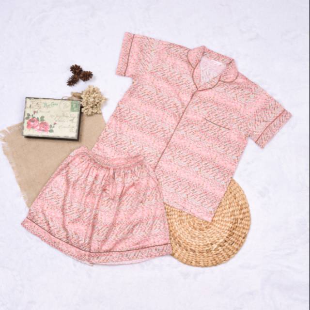 Anemon peach piyama short pants