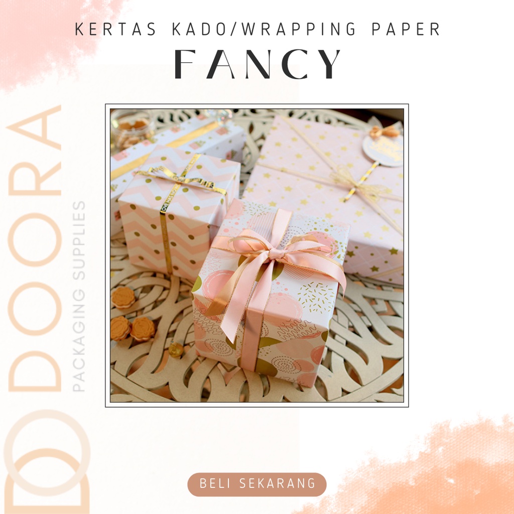 [Doora[ Kertas Kado Wrapping Paper Gold