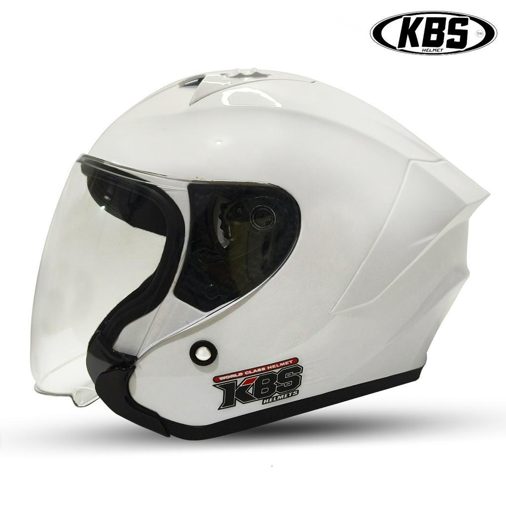 Helm Half Face KBS HAKAI KYRZ WHITE GLOSY / HELM PREMIUM UNTUK PRIA DAN WANITA DEWASA COD