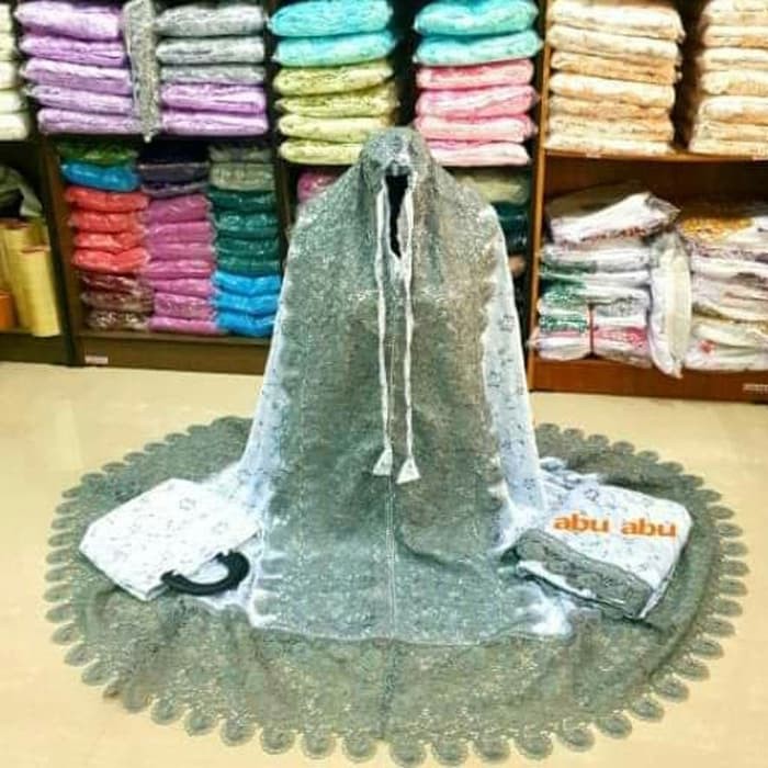 Mukena prada PRINCESS | RENDA KEONG Abu