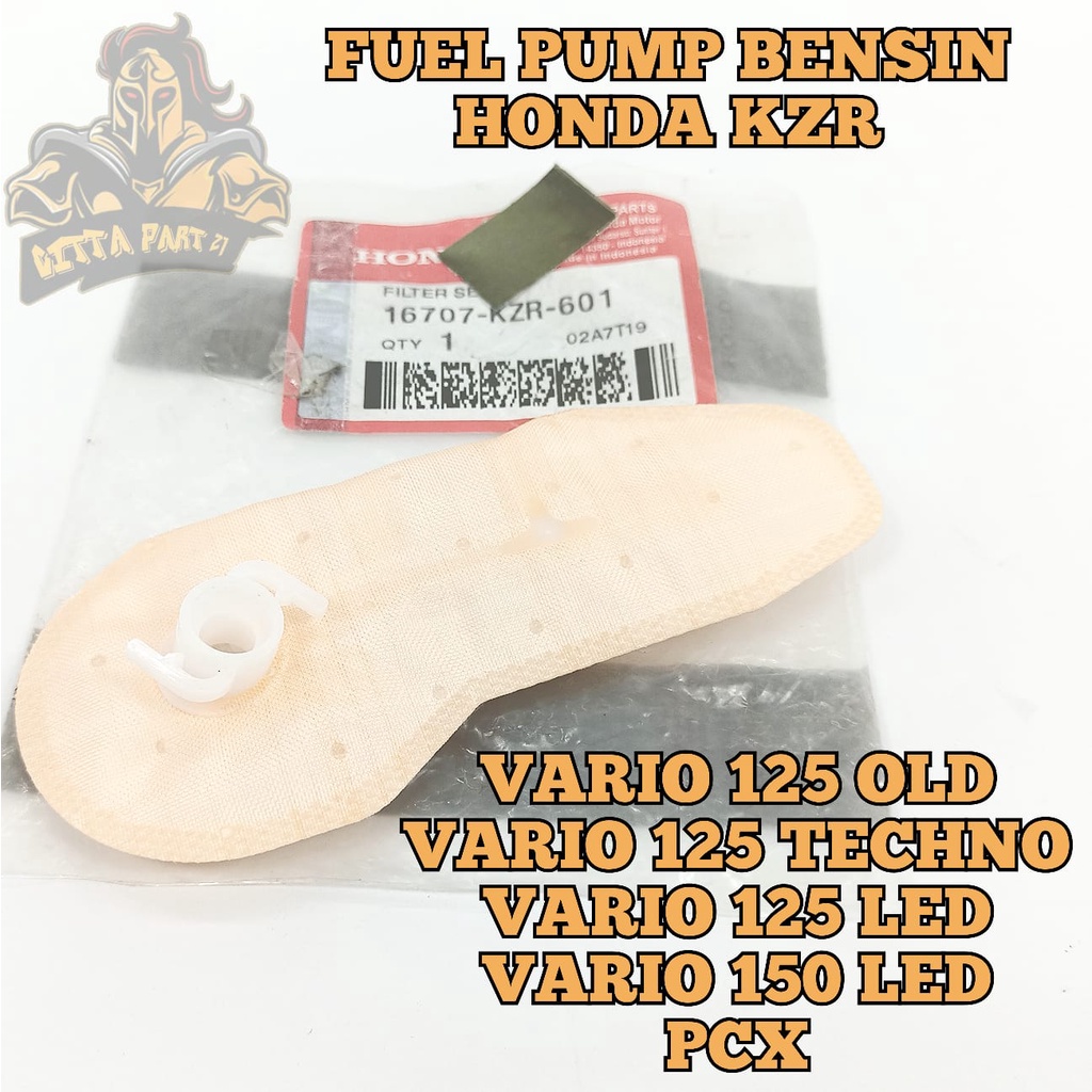 FUEL PUMP FILTER BENSIN HONDA KZR KUALITAS ASLI ORIGINAL HONDA AHM PRESISI BENSIN JADI BERSIH TIDAK BIKIN TERSUMBAT BAHAN BERKUALITAS ALIRAN BENSIN JADI LANCAR DAN DIJAMIN AWET VARIO 125 LAMA VARIO 125 TECHNO VARIO 125 LED VARIO 150 LED PCX