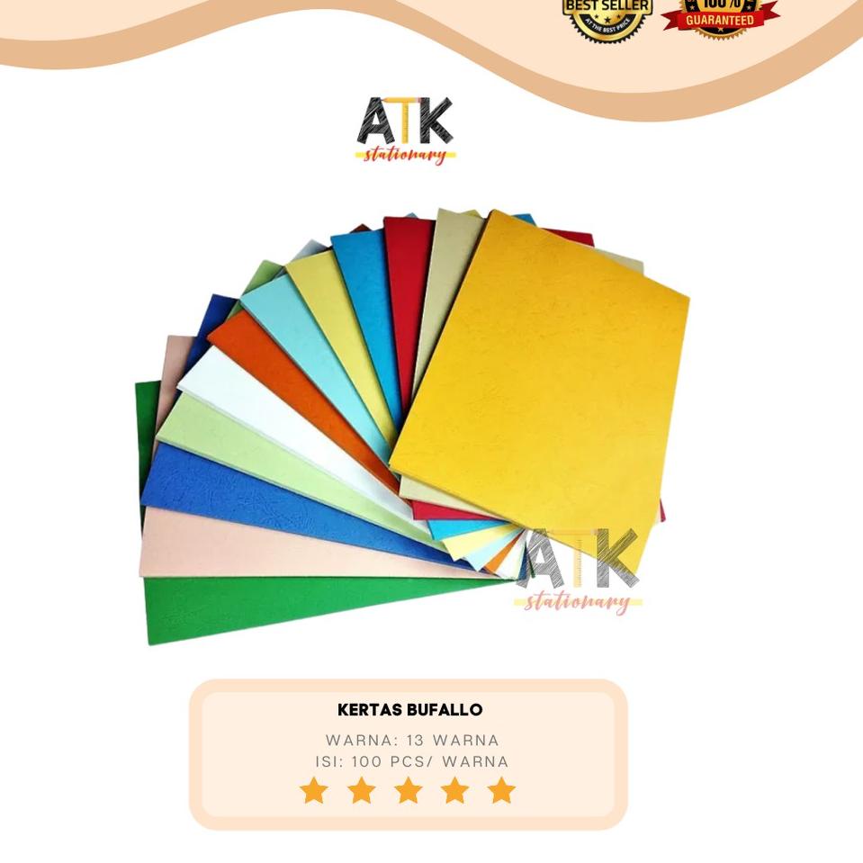 

Restok] Kertas Bufalo Jilid Warna Ukuran Folio F4 ( 100 Lembar) atk ..
