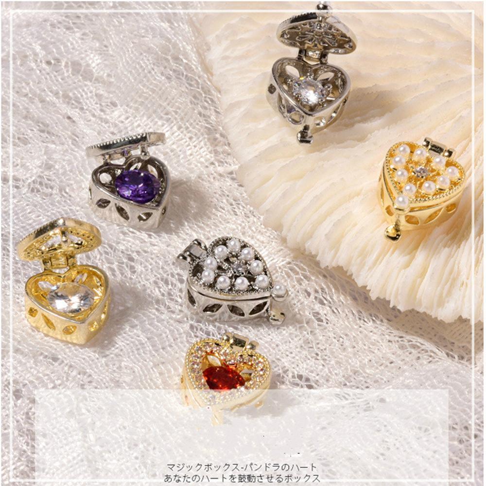 Agustina Magic Box Aksesoris Kuku Moonlight Halus Kotak Harta Karun Zirkon DIY Nail Art