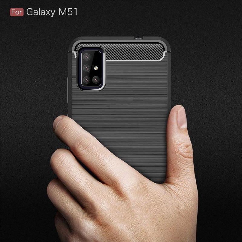 Case Samsung A12 M51 Case Ipaky Black Carbon Soft Case