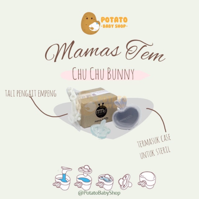 Mamas Tem Bunny ChuChu Silicone Pacifier / kompeng mamastem chuchu