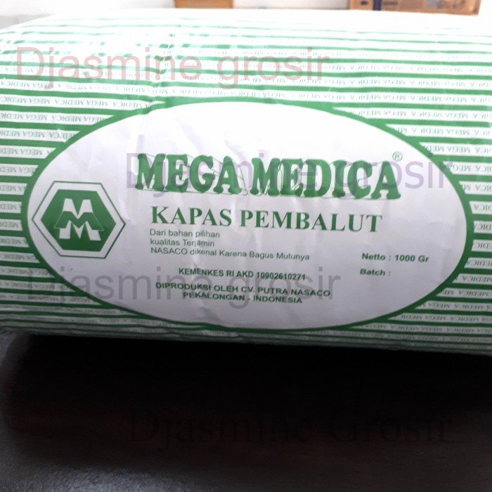 Kapas Pembalut 1000 gr / 1 kg Kapas Mega Medica