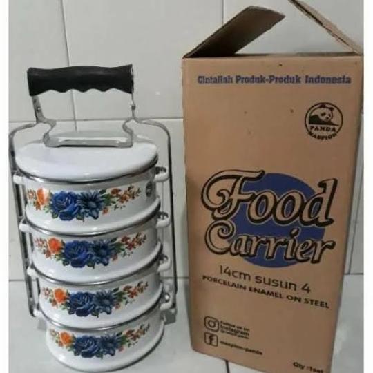 {{{{}}] Rantang Enamel Maspion Putih 14Cm/4 Susun | Food Carrier 4 Layer