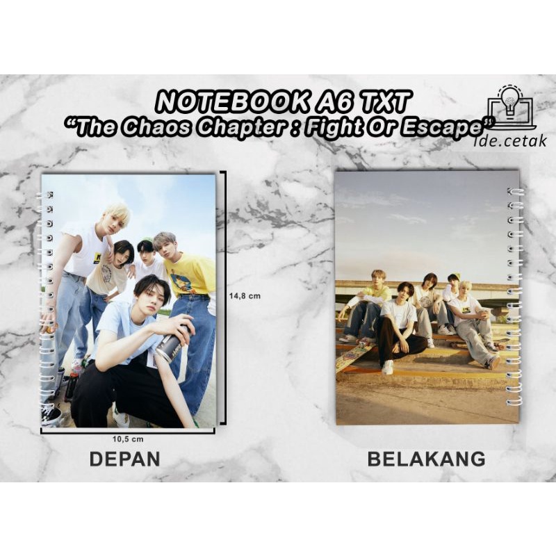 

Notebook TXT Unofficial The chaos chapter : Fight Or Escape A6 / Buku Diary Notes A6 Kpop Murah | BACA DESKRIPSI !!
