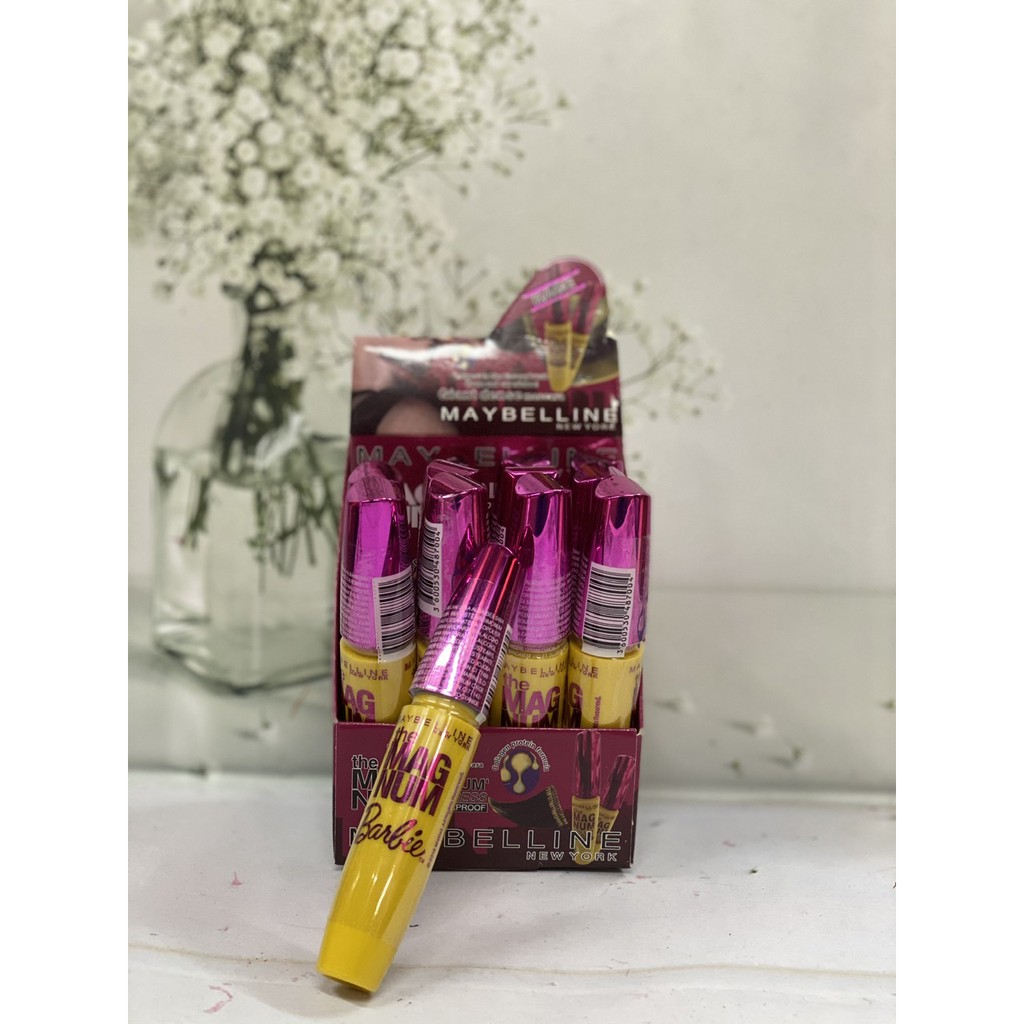 (12 PCS) MASCARA MAGNUM MAYBELLINE BARBIE VOLUM EXPRESS WATERPROOF / MASCARA SALE