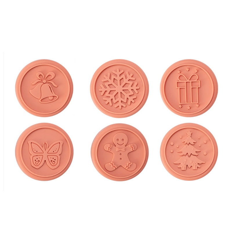 Zzz 6PCS / Set Stempel Motif Snowman / Kupu-Kupu / Snowflake Untuk Dekorasi Kue / Biskuit / Dapur