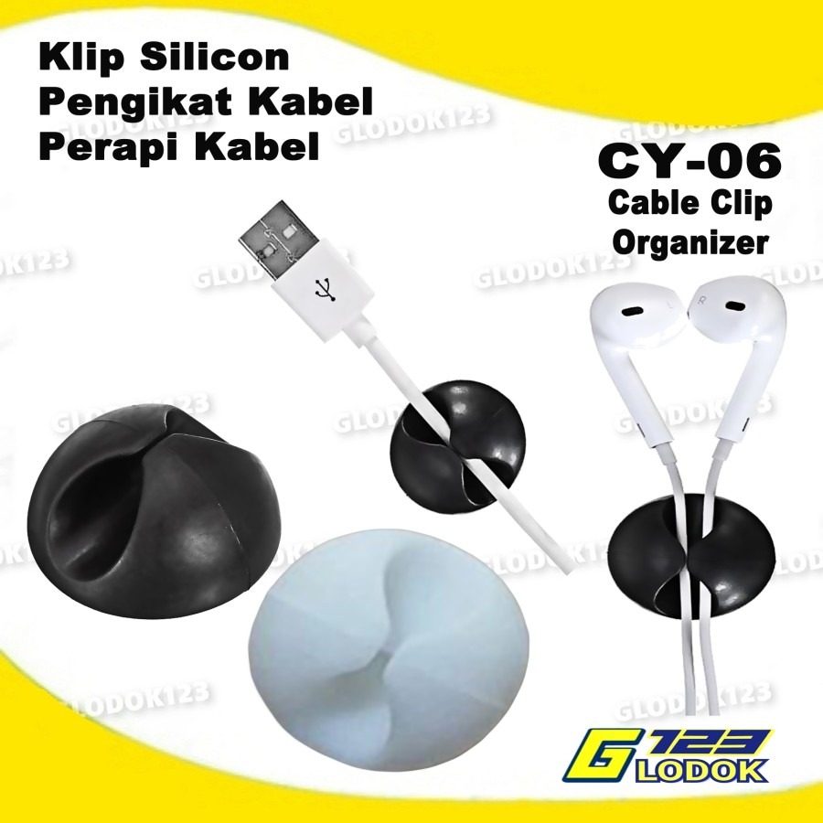 Kabel Klip Pengikat Kabel Organizer Cable Clip Holder