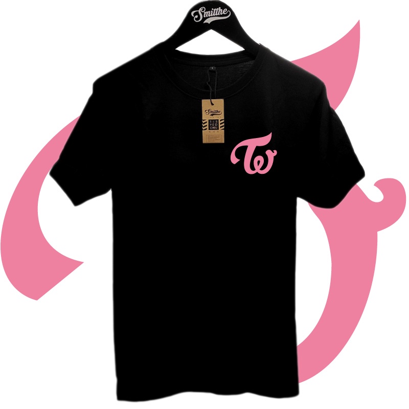 Kaos TWICE Simple T-Shirt 100% Cotton Combed 24s Hitam