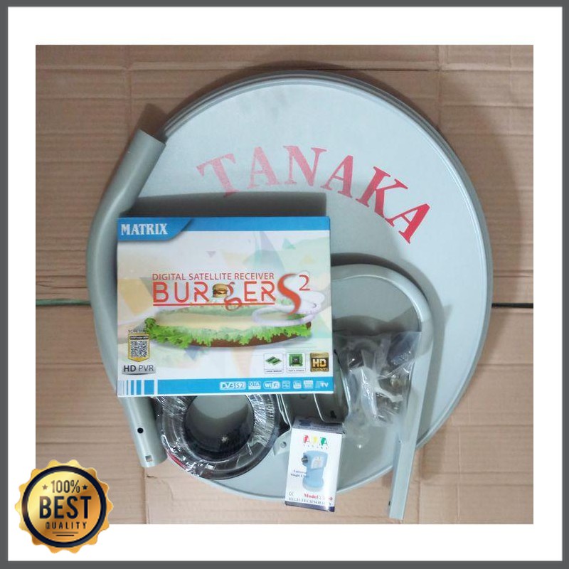 antena parabola ninmedia 45cm lengkap receiver matrix burger hd