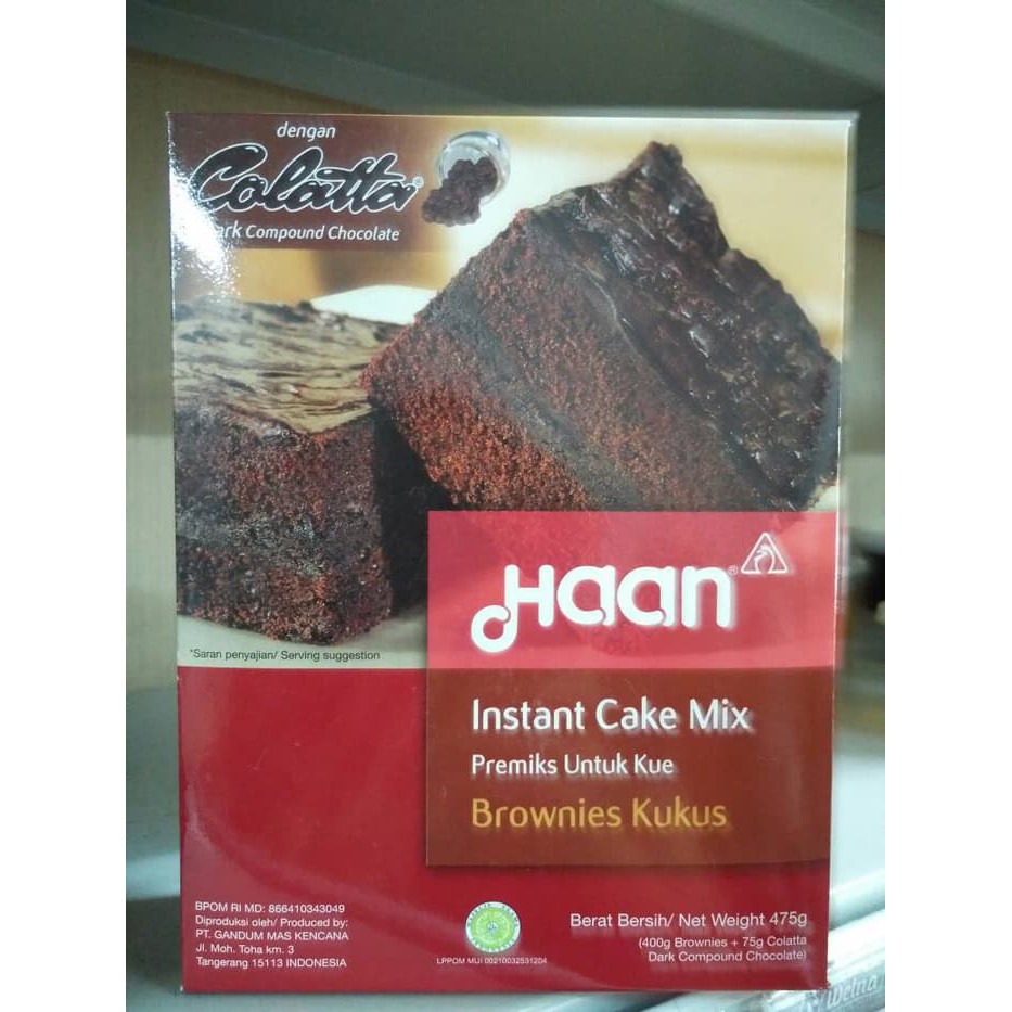 

Haan Instant Cake Mix Brownies Kukus - 475 gram