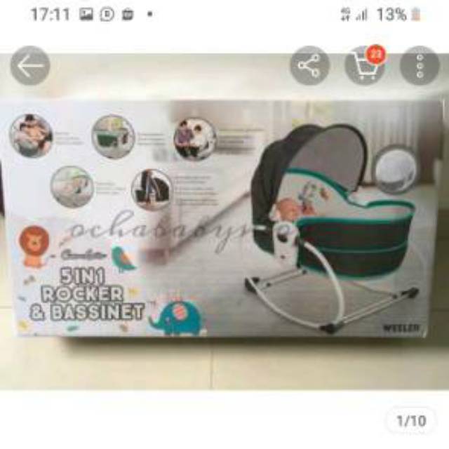 Cocolatte rocker & bassinet bouncher baby swing box bayi