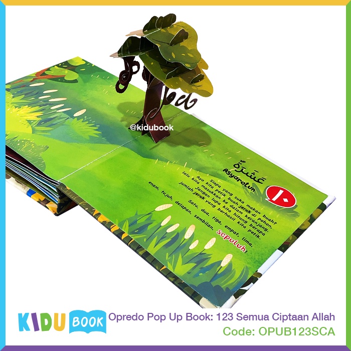 Buku Cerita Bayi dan Anak Opredo Pop Up Book: 123 Semua Ciptaan Allah Kidu Toys