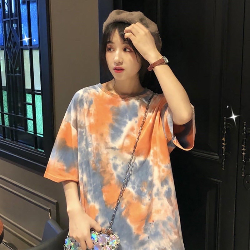 SALE Kaos Crop Tshirt Oversize Printing Tie Dye