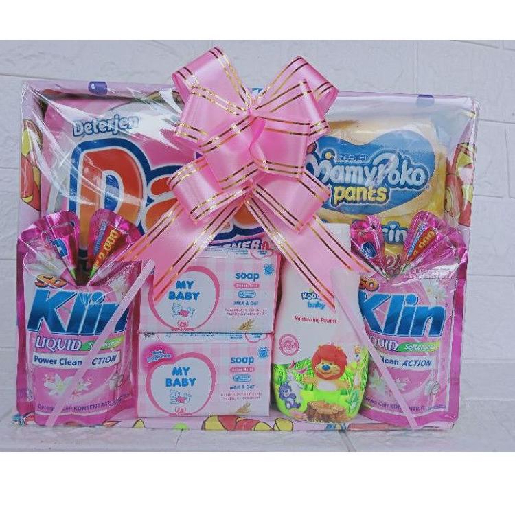 Keluaran Terbaru.. Hampers bayi sabun/ parcel bayi/ kado bayi sabun pink