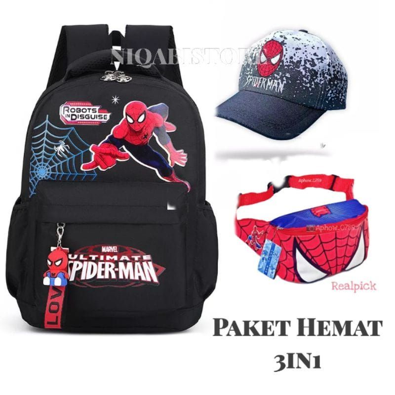 PAKET HEMAT 3IN1 TAS RANSEL ANAK SEKOLAH