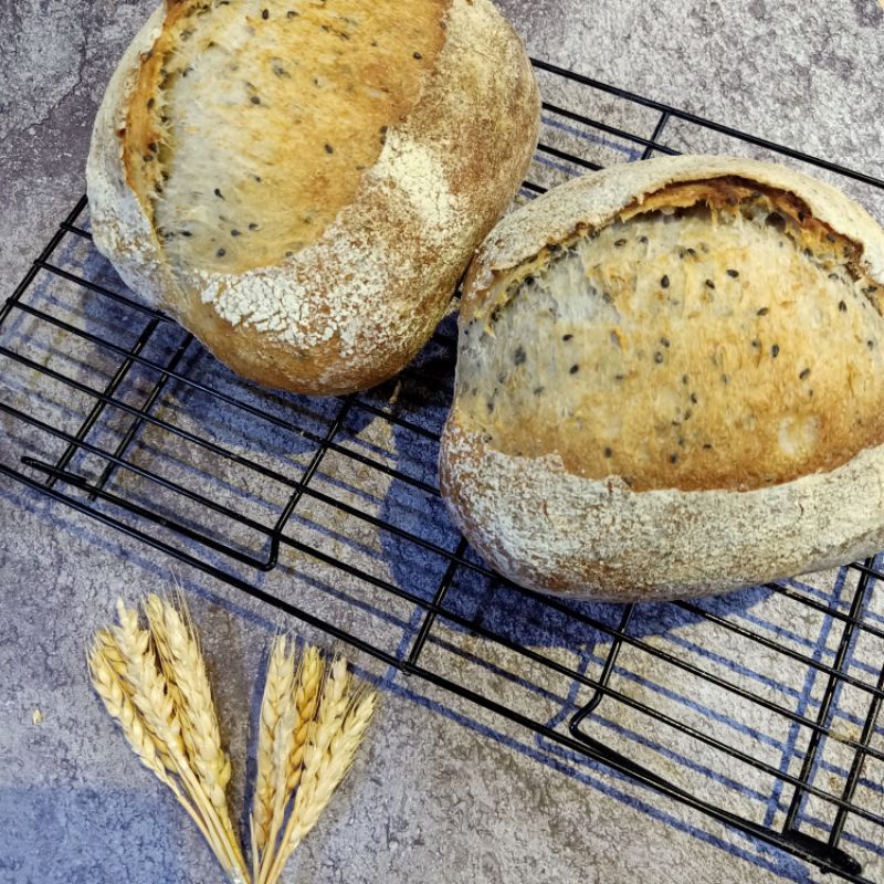 Sourdough Black Sesame, Roti Gandum sehat, Vegan friendly-1